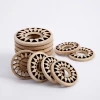 Wood crafts accessories Laser cut wood piece flower pattern for earring necklace
