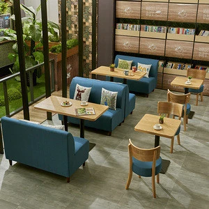 Wooden set designs for restaurant cafe shop luxury booth restaurant sofa