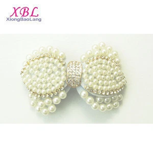 XBL Women white pearl shoes clips wholesale high heel shoe decoration