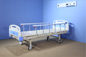 XF802a Medical Furniture Folding Metal 2 Crank Manual Hospital Bed with Mattress
