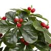 YD29359-2  Red Lucky Fruit Green Artificial Tree Plastic Plants Garden Home Decorations