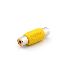 Yellow color Female to Female RCA Connector plug