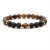 Import Yellow tiger eye stone bracelet fashion accessories simple black agate alloy partition mens jewelry bracelet from China