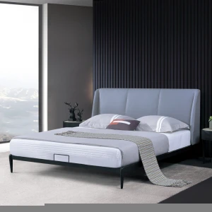 YIME genuine leather bed Factory direct selling soft bed Modern Furniture Adjustable Bedroom double queen king bed