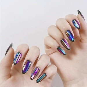 ZY0097B Top selling custom nail art stickers laser nail wraps korean gel nail sticker for women