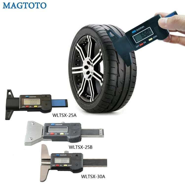0-25mm digital tire tread depth gauge for measuring tools