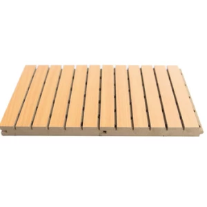12/15/18mm thickness grooved wooden acoustic panels wall ceiling soundproof board MDF for meeting room