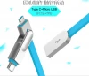 Zinc alloy data cable 2 in 1 1 to 2 charging cable usb data cable factory manufacturer