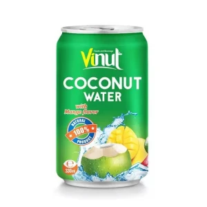 330ml VINUT Canned Coconut water with Mango juice flavor wholesale OEM ODM Service from Vietnam best price