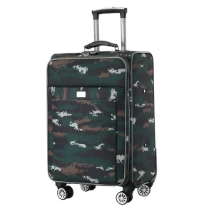 Customized Camouflage Universal Wheel Password Boarding Business Oxford Fabric Cloth Soft Travel Bags