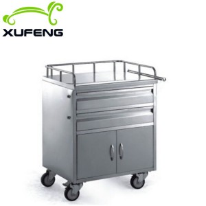 Stainless steel Medicine Cart/Emergency Trolley