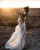 Import Fashionable illusion lace polka dot lantern sleeve wedding dress Wedding Gowns Beach Bride Dress Vestido De Noiva from China