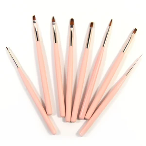 Wholesale High Quality Nail Art Brush Wooden Handle Synthetic Hair