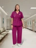 Breathable Woven Fabric Hospital Scrub Suit for Professionals