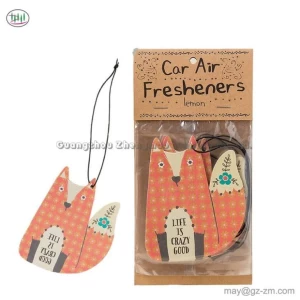 Customizable Cute Animal Series Car Air Freshener With Header Card