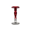 Wholesale Factory Price High Glass Candle Holder in Red