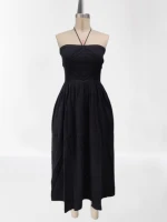 100% Cotton Women Off Shoulder Long Dress