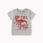 Children's cartoon dinosaur T-shirt﻿