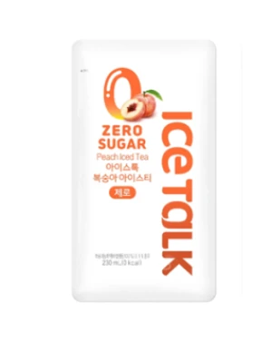 ICE TALK zero peach tea No sugar. (Trending Korean Pouch Drinking Juice)