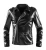 Import black leather jacket for Men – Slim Fit motorcycle jacket men with zipper Closer from Pakistan