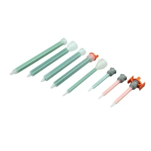 Plastic Green Screw Static Mixer for Silicone Adhesive, Mixing Nozzle for Sealants