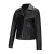 Import luxury stylish women pure black GENUINE cow skin REAL leather jacket from Pakistan