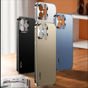 Tempered Glass Metal Phone Cover Case