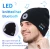 Import lack beanie hat with Led light winter warm USB rechargeable led knitted beanie hat for fishing & running from China