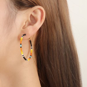 Fashion Women Colorful Beads Earring Hook Earstuds Wholesale Facture Wholesale