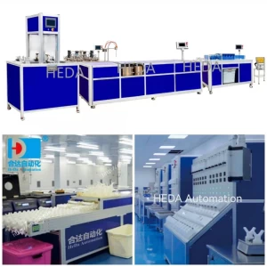 Medical device assembly line for dialzyer