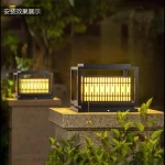 Outdoor Anti-Pillar Headlight Villa Solar Garden Lighting For Garden Gate LED Landscape Lamp