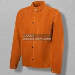 Powerweld Full Leather Welding Jacket Kevlar Stitched Flame Resistant Cowhide Welder Jacket