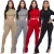 Import crop top women womens tracksuits set sweatpants suit stacked pants from Pakistan