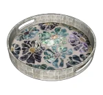 Mother-of-pearl inlaid decorative tray 2