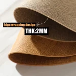 Wholesale Nordic Style Dining Restaurant placemat Heat Insulation sublimation Leather Round Dining Table Mat