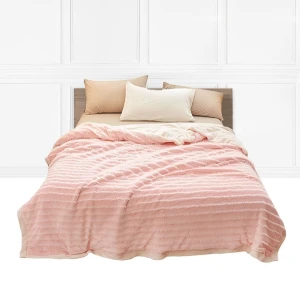 SOGA Throw Blanket Warm Cozy Double Sided Thick Flannel Coverlet Fleece Bed Sofa Comforter Pinkmc39