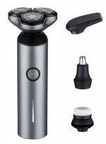 Men’s 3-Head Rotary Shaver, Ultra Gentle Electric Shaver for Sensitive Skin