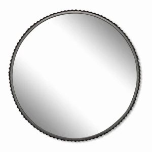 Simple shaped round mirror wall mounted