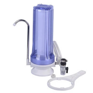 10 inch SINGLE stage countertop water filter with clear housing