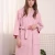 Import 100% cotton hotel waffle bathrobe pink women bathrobe from China