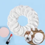 100% Recyclable Material Bamboo Cotton Pad Reusable Organic Washable Makeup Remover Velvet Pads Zero Waste Make Up Pads
