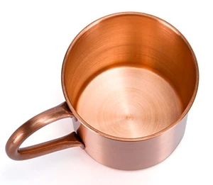 100% Solid Copper Cup, 16 Ounces, No Inner Linings, Perfect For Cocktail and Cold Drinks