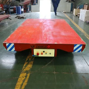 10t battery powered turning flat transfer cart for chemical plant transportation