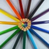 12 color pencil with one print logo