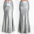 Import 1220-MX39 Wholesales popular maxi skirt silver mesh sequins prom skirt for Europe women clothing from China