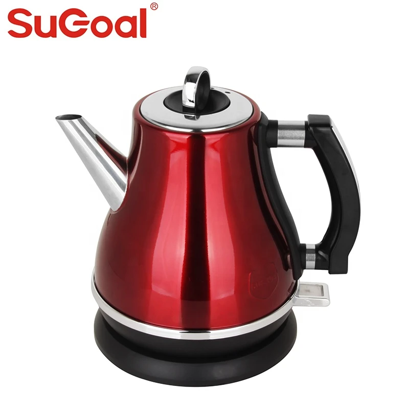 1.2L electronic appliance water boiler red stainless steel kettle
