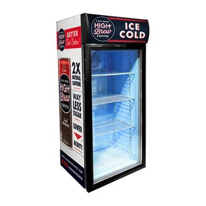 130L equipment mini Display Beverage Refrigerator Cooler For supermarket