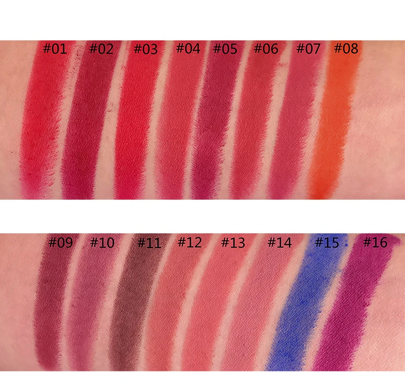 16 Colors OEM/ODM Private Label Lipstick Custom Waterproof Lipstick Nude Matte Lipstick