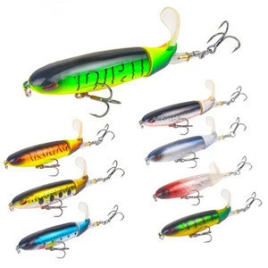 1pcs Quality Whopper Plopper 100mm/13.2g Top Water Popper Fishing Lure Hard Bait Wobblers Rotating Soft Tail Fishing Tackle