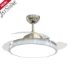 1stshine Ceiling Fan 2022 New Interior Design Decorative Fan Light Hidden Blade Retracting Ceiling Fan with LED Light